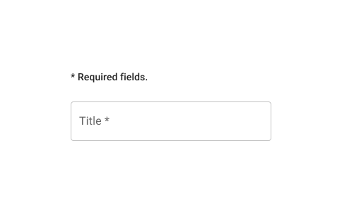 Example text field with guidance above